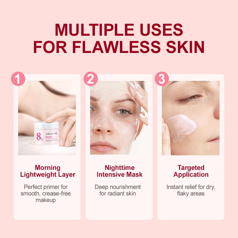 Ensemble de soins de la peau Anti-rides, sérum au rétinol et crème Sakura, dissolvant de ridules, Anti-vieillissement, nourrissant, resurfaçage du visage, soins pour la peau