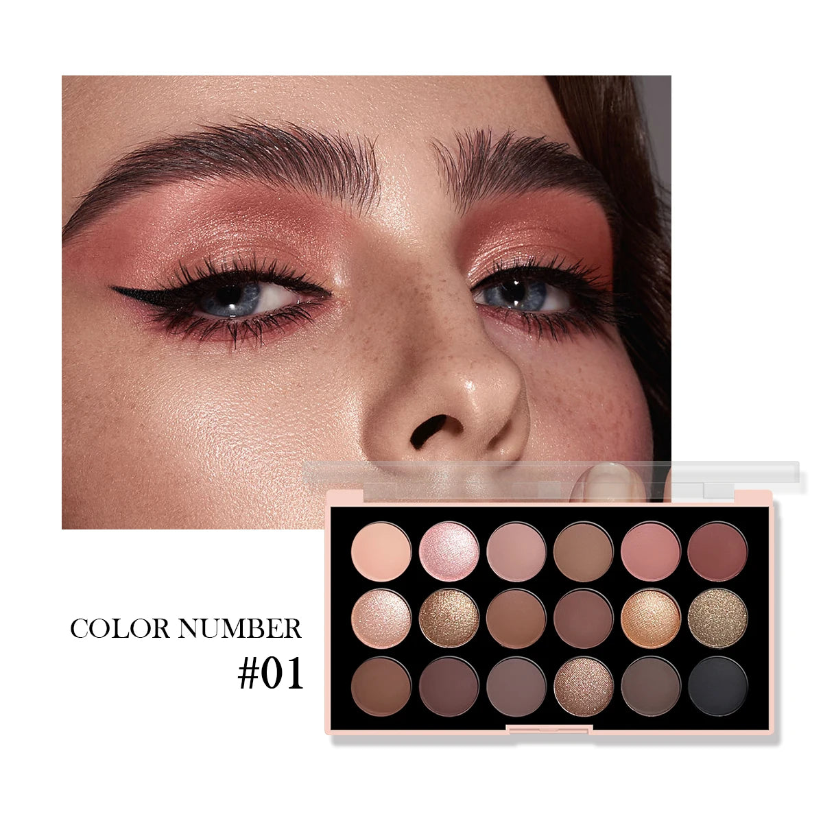 Palette de fards à paupières nacrés, 18 couleurs, mat, scintillant, tons de terre, longue durée, haute Performance, maquillage de beauté