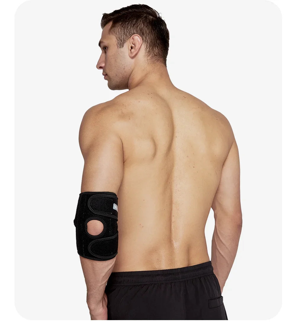 Protection des coudes pour sports de plein air, équipement de fitness, basket-ball, cyclisme, support à ressort, fixation par pression respirante