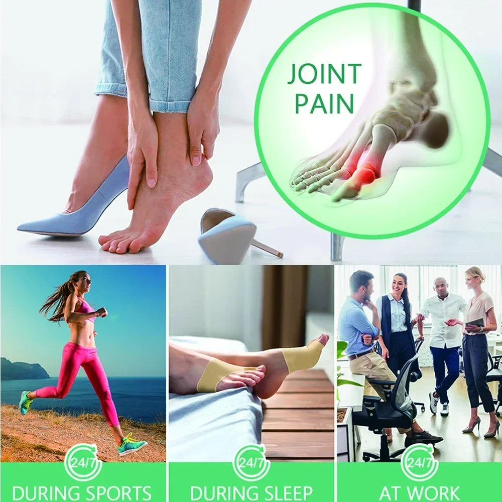Correcteur d'oignon, séparateur d'orteils pour la relaxation des gros orteils, épurée et étirement pour Hallux Valgus et soutien des oignons, protecteur pour gros orteils