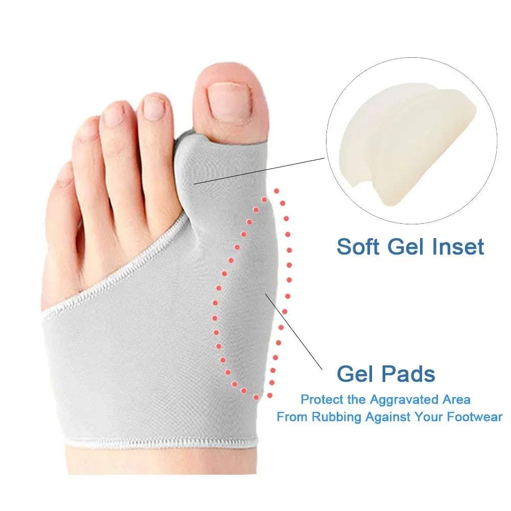 Correcteur d'oignon, séparateur d'orteils pour la relaxation des gros orteils, épurée et étirement pour Hallux Valgus et soutien des oignons, protecteur pour gros orteils