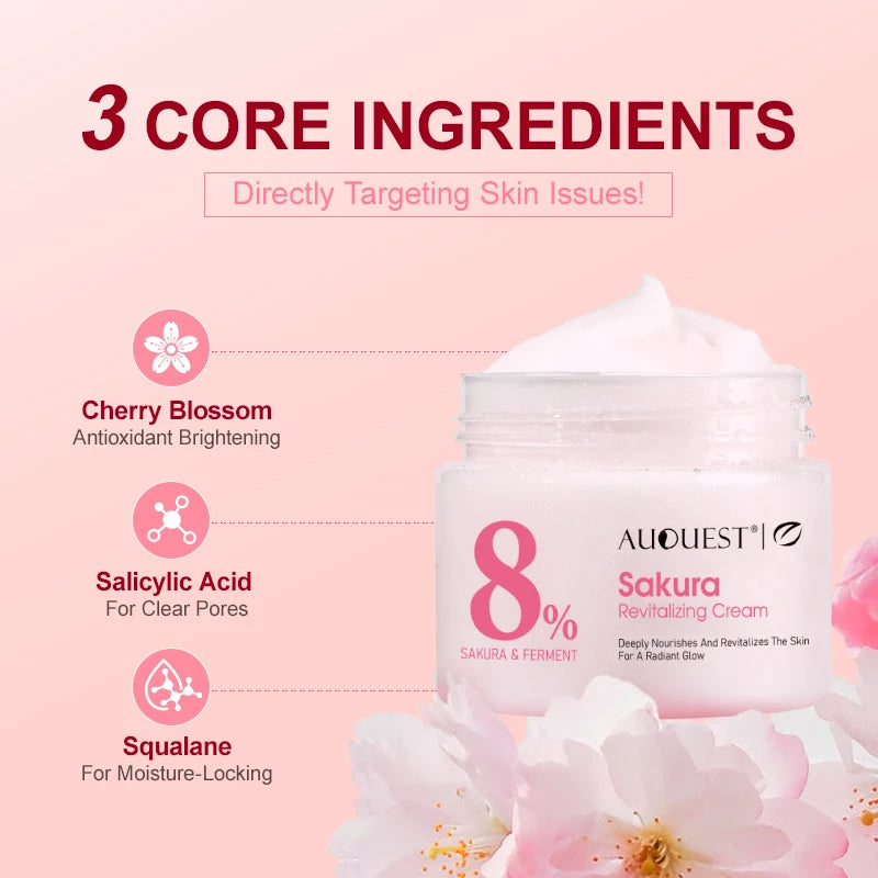 Ensemble de soins de la peau Anti-rides, sérum au rétinol et crème Sakura, dissolvant de ridules, Anti-vieillissement, nourrissant, resurfaçage du visage, soins pour la peau