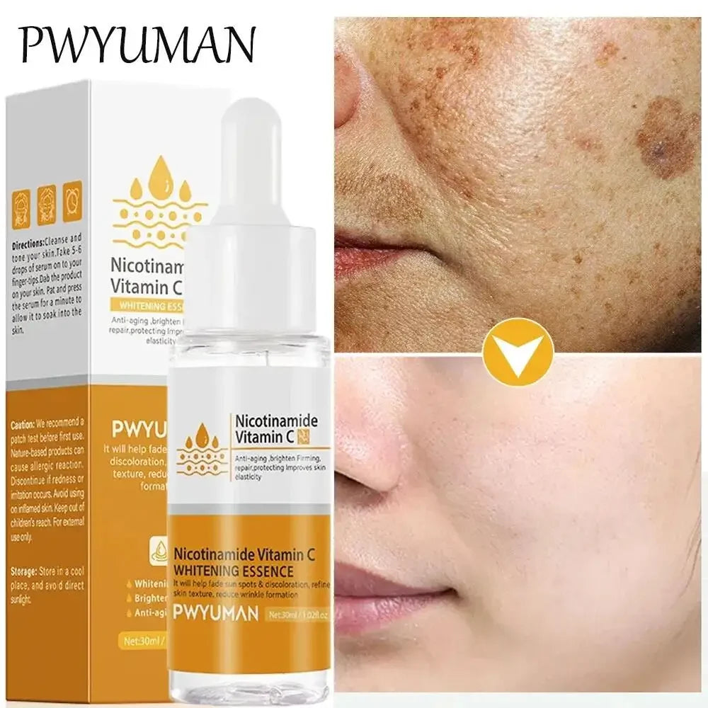 Injuste-Sérum blanchissant pour le visage, élimine les taches foncées et les taches de rousseur, correcteur de mélanine, anti-pigmentation, éclaircit la peau, produits de soins de beauté