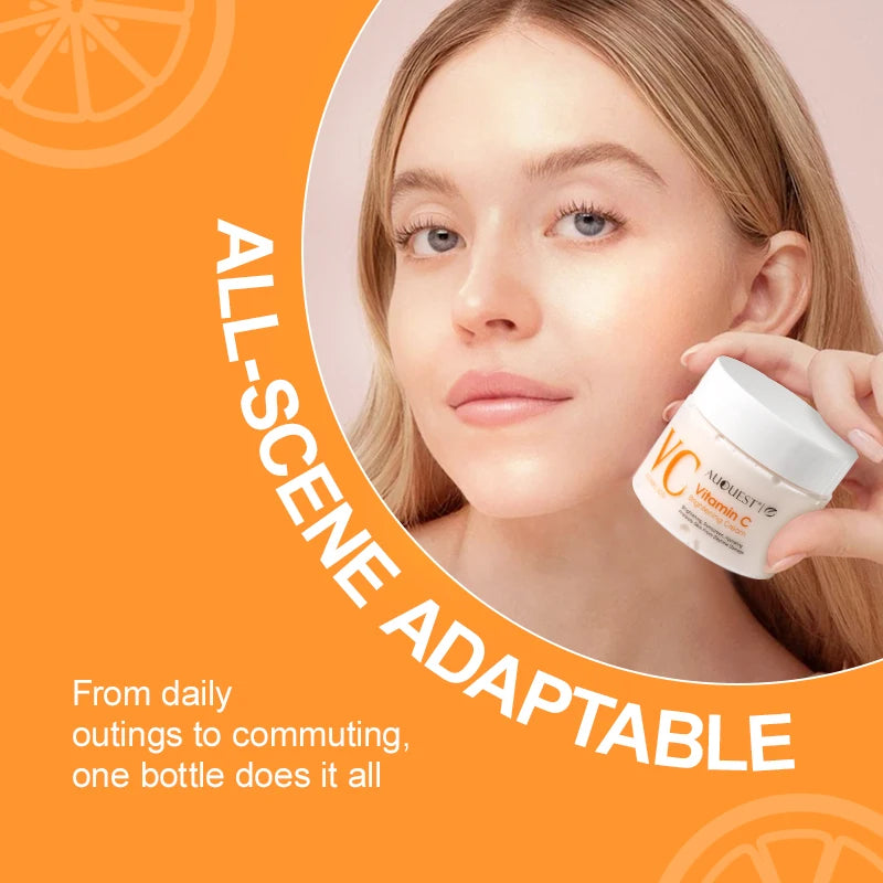 Ensemble de soins pour la peau du visage blanchissant à la vitamine C, dissolvant de taches foncées, crème pour le visage 50ML et Kit de sérum pour le visage 30G, cosmétique Anti-rides
