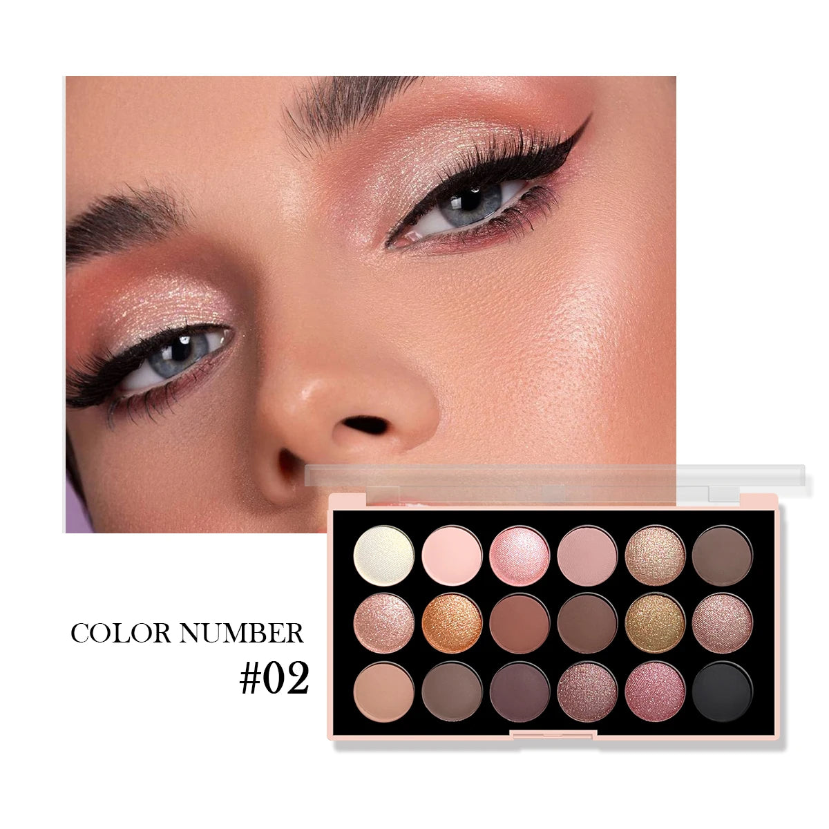 Palette de fards à paupières nacrés, 18 couleurs, mat, scintillant, tons de terre, longue durée, haute Performance, maquillage de beauté