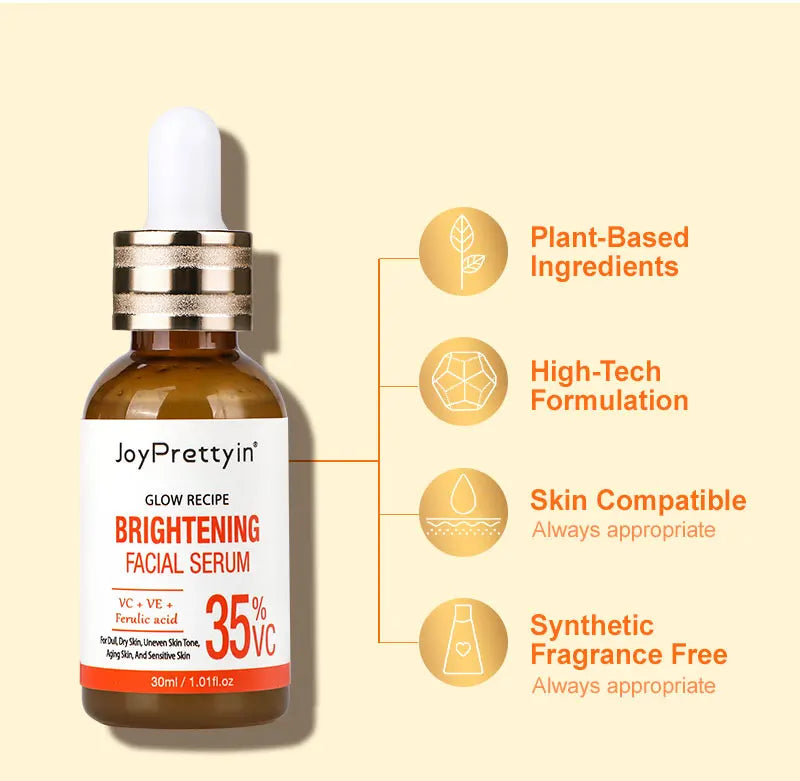 Sérum blanchissant pour le visage à la vitamine C, estompe les taches foncées, acide hyaluronique, réparation hydratante, Essence pour le visage terne, produits de soins pour la peau