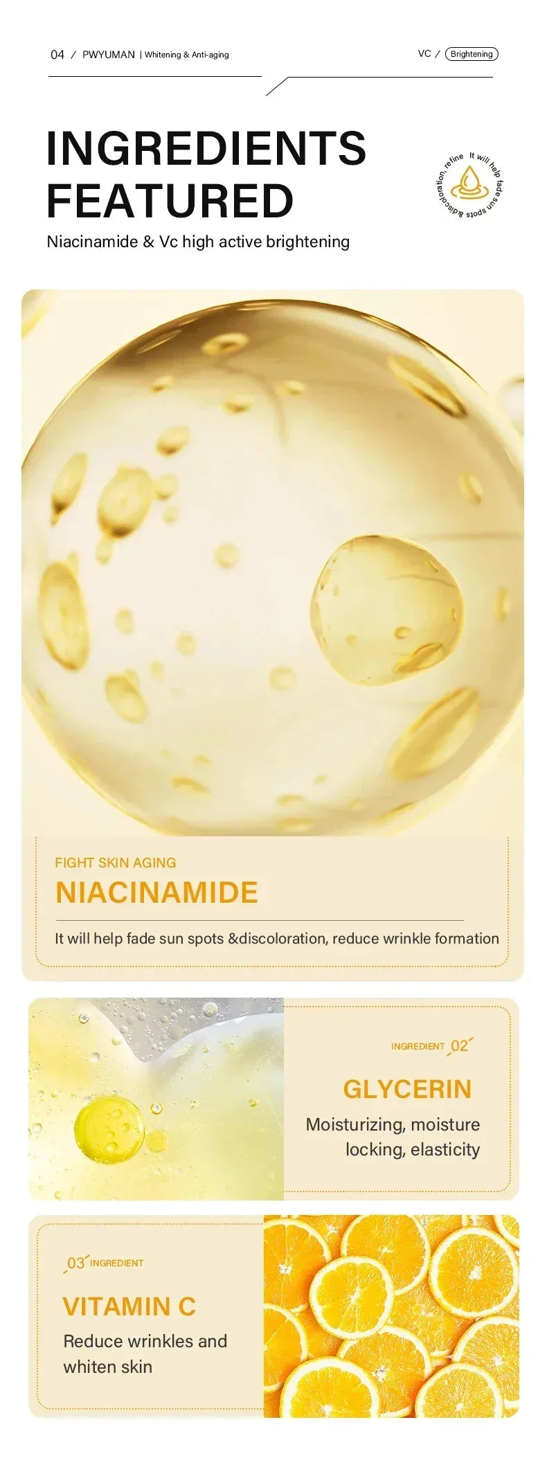 Injuste-Sérum blanchissant pour le visage, élimine les taches foncées et les taches de rousseur, correcteur de mélanine, anti-pigmentation, éclaircit la peau, produits de soins de beauté