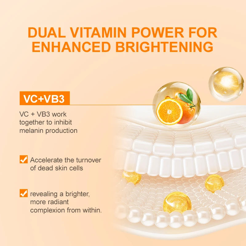 Ensemble de soins pour la peau du visage blanchissant à la vitamine C, dissolvant de taches foncées, crème pour le visage 50ML et Kit de sérum pour le visage 30G, cosmétique Anti-rides