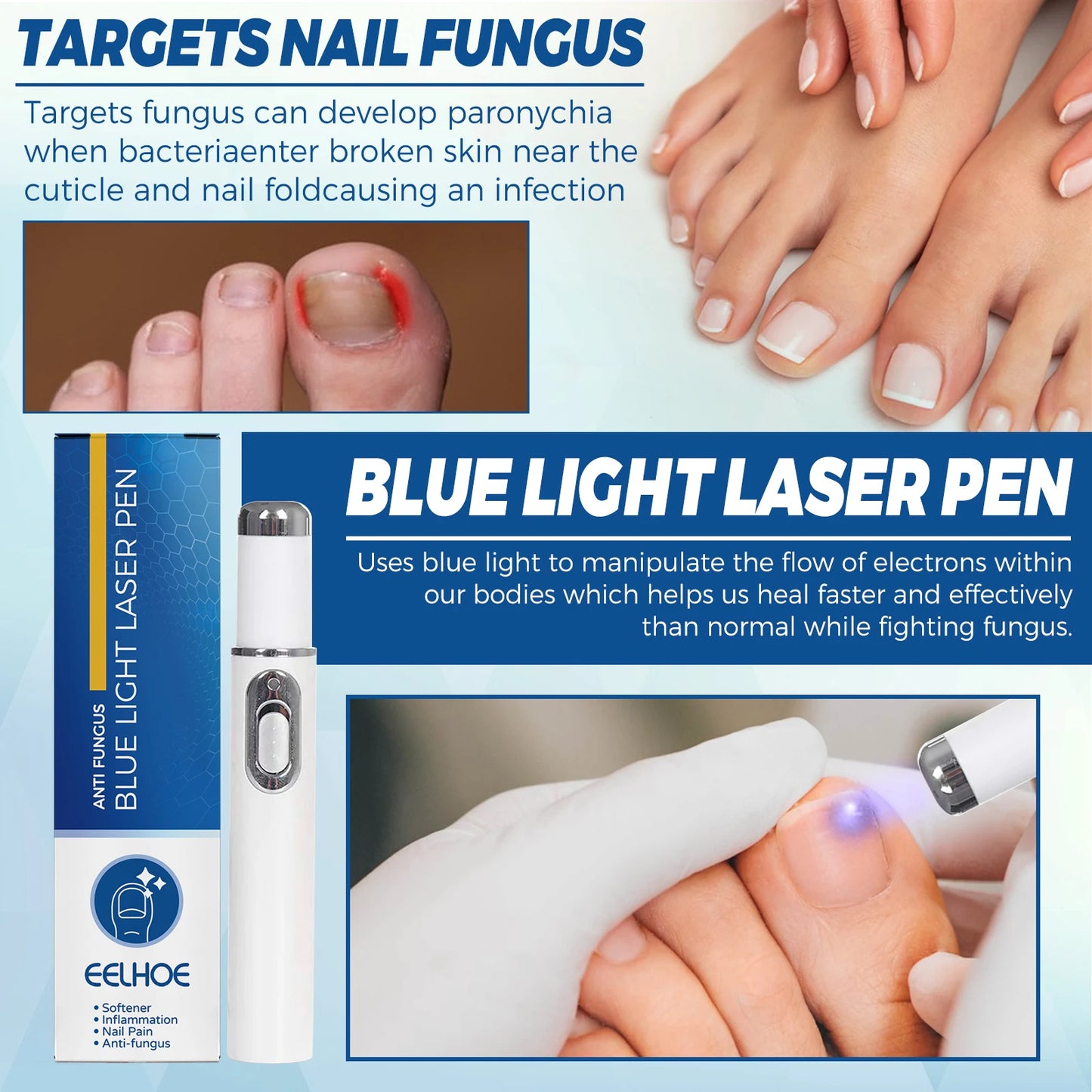 Stylo Laser pour le corps sain, outil de soins des pieds des jambes pour vous entretenir le bien-être optimal
