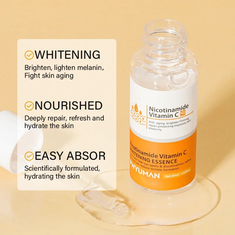 Injuste-Sérum blanchissant pour le visage, élimine les taches foncées et les taches de rousseur, correcteur de mélanine, anti-pigmentation, éclaircit la peau, produits de soins de beauté