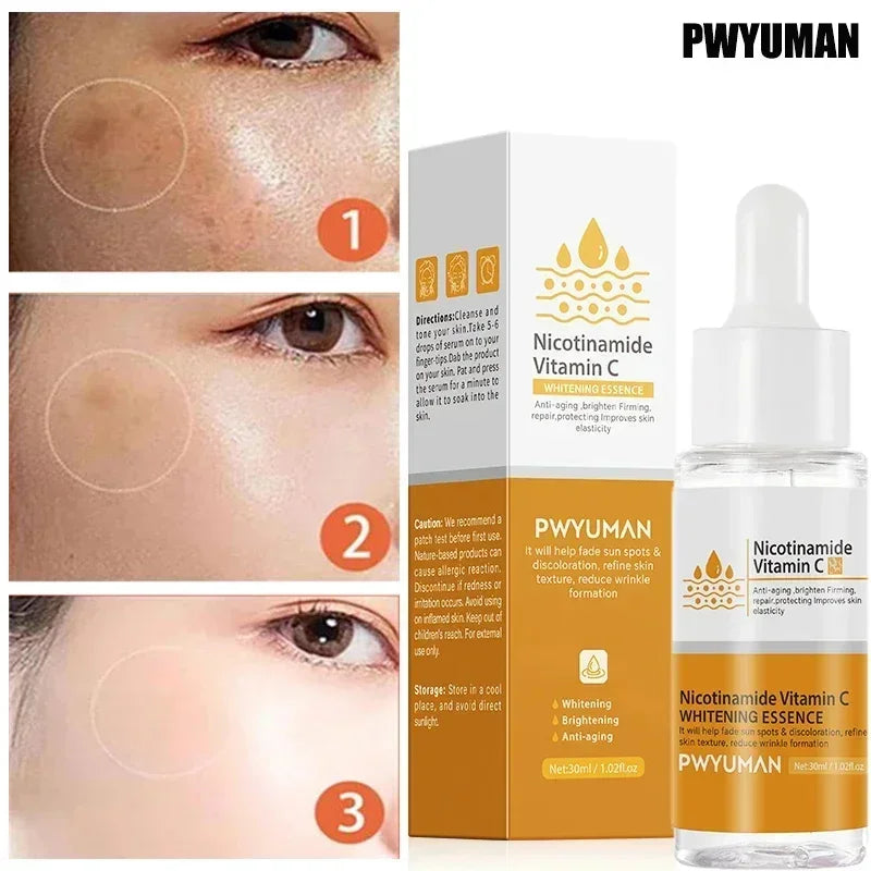 Injuste-Sérum blanchissant pour le visage, élimine les taches foncées et les taches de rousseur, correcteur de mélanine, anti-pigmentation, éclaircit la peau, produits de soins de beauté