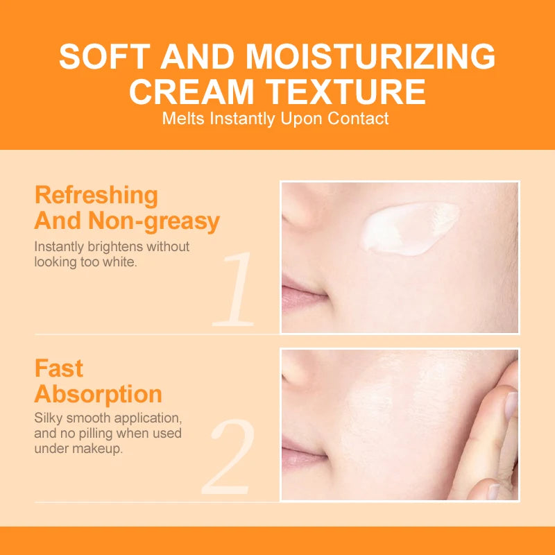 Ensemble de soins pour la peau du visage blanchissant à la vitamine C, dissolvant de taches foncées, crème pour le visage 50ML et Kit de sérum pour le visage 30G, cosmétique Anti-rides