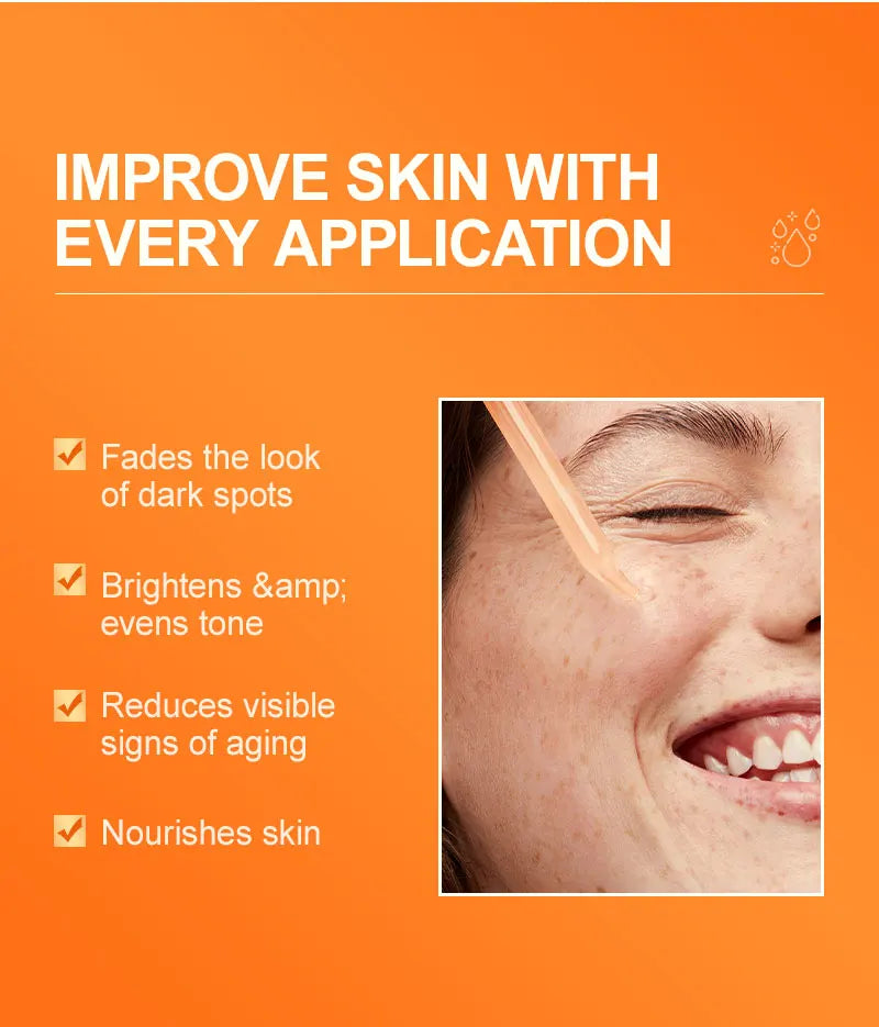Sérum pour le visage à la vitamine C, blanchissant, élimination des taches foncées, acide hyaluronique, Essence pour le visage, produits de soins pour la peau, 30ML