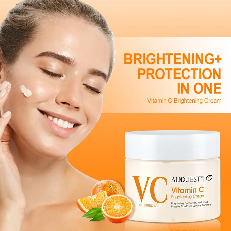 Ensemble de soins pour la peau du visage blanchissant à la vitamine C, dissolvant de taches foncées, crème pour le visage 50ML et Kit de sérum pour le visage 30G, cosmétique Anti-rides