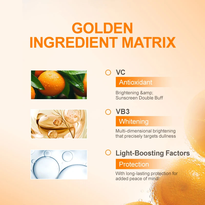 Ensemble de soins pour la peau du visage blanchissant à la vitamine C, dissolvant de taches foncées, crème pour le visage 50ML et Kit de sérum pour le visage 30G, cosmétique Anti-rides