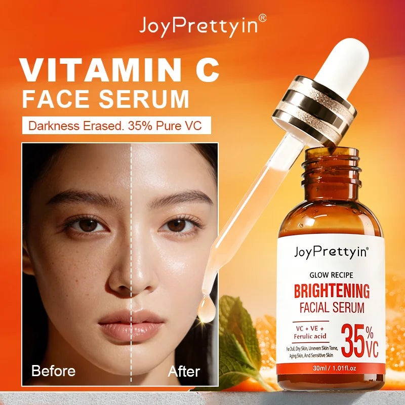 Sérum blanchissant pour le visage à la vitamine C, estompe les taches foncées, acide hyaluronique, réparation hydratante, Essence pour le visage terne, produits de soins pour la peau