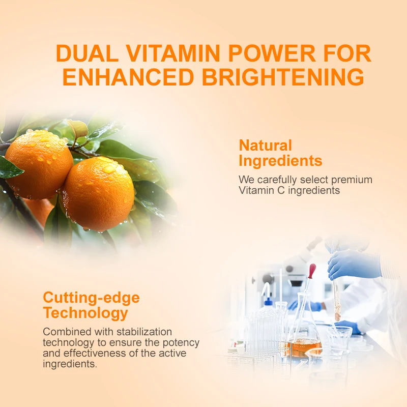 Ensemble de soins pour la peau du visage blanchissant à la vitamine C, dissolvant de taches foncées, crème pour le visage 50ML et Kit de sérum pour le visage 30G, cosmétique Anti-rides