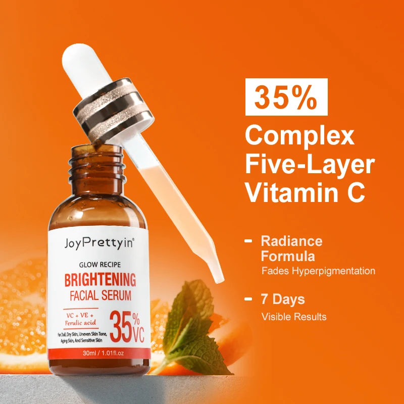 Sérum pour le visage à la vitamine C, blanchissant, élimination des taches foncées, acide hyaluronique, Essence pour le visage, produits de soins pour la peau, 30ML