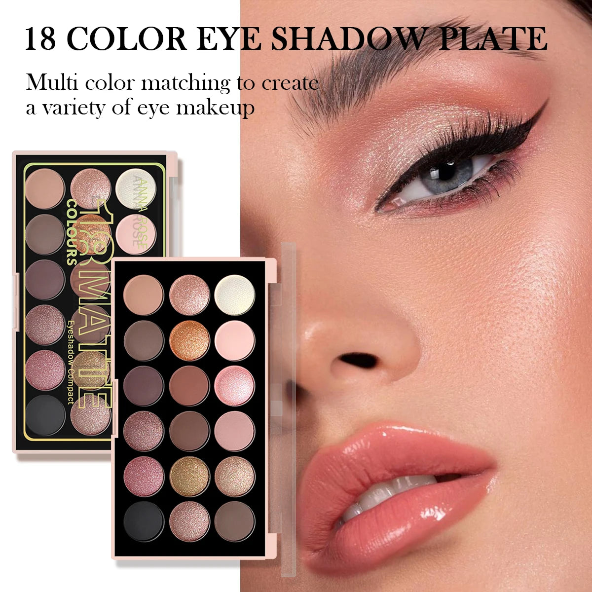 Palette de fards à paupières nacrés, 18 couleurs, mat, scintillant, tons de terre, longue durée, haute Performance, maquillage de beauté
