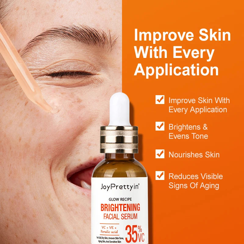 Ensemble de soins pour la peau du visage blanchissant à la vitamine C, dissolvant de taches foncées, crème pour le visage 50ML et Kit de sérum pour le visage 30G, cosmétique Anti-rides