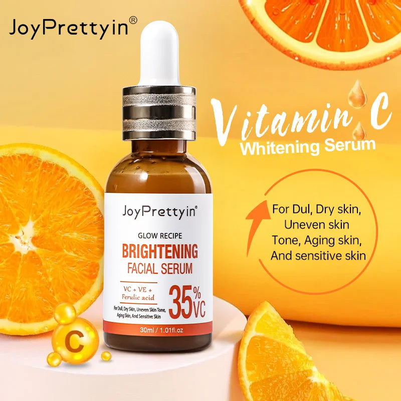 Sérum pour le visage à la vitamine C, blanchissant, élimination des taches foncées, acide hyaluronique, Essence pour le visage, produits de soins pour la peau, 30ML