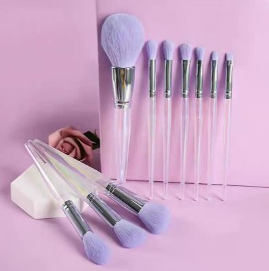 Set de 10 pinceaux de maquillage violet professionnels